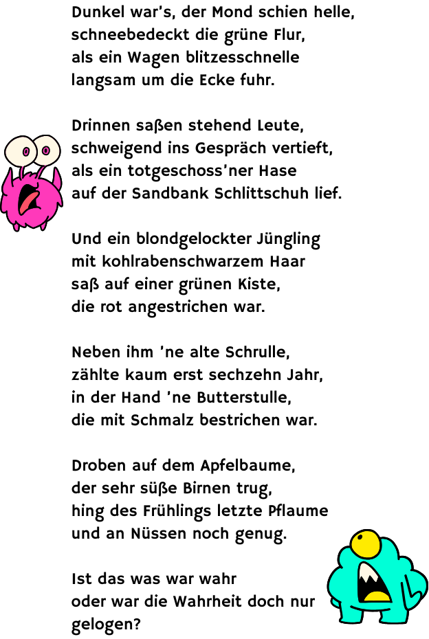 dunkel wars der Mond schien helle